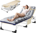 Heavy Duty Tanning Chair with Face & Arm Holes Adjustable 5-Position Folding Chaise Lounge Chair Y188