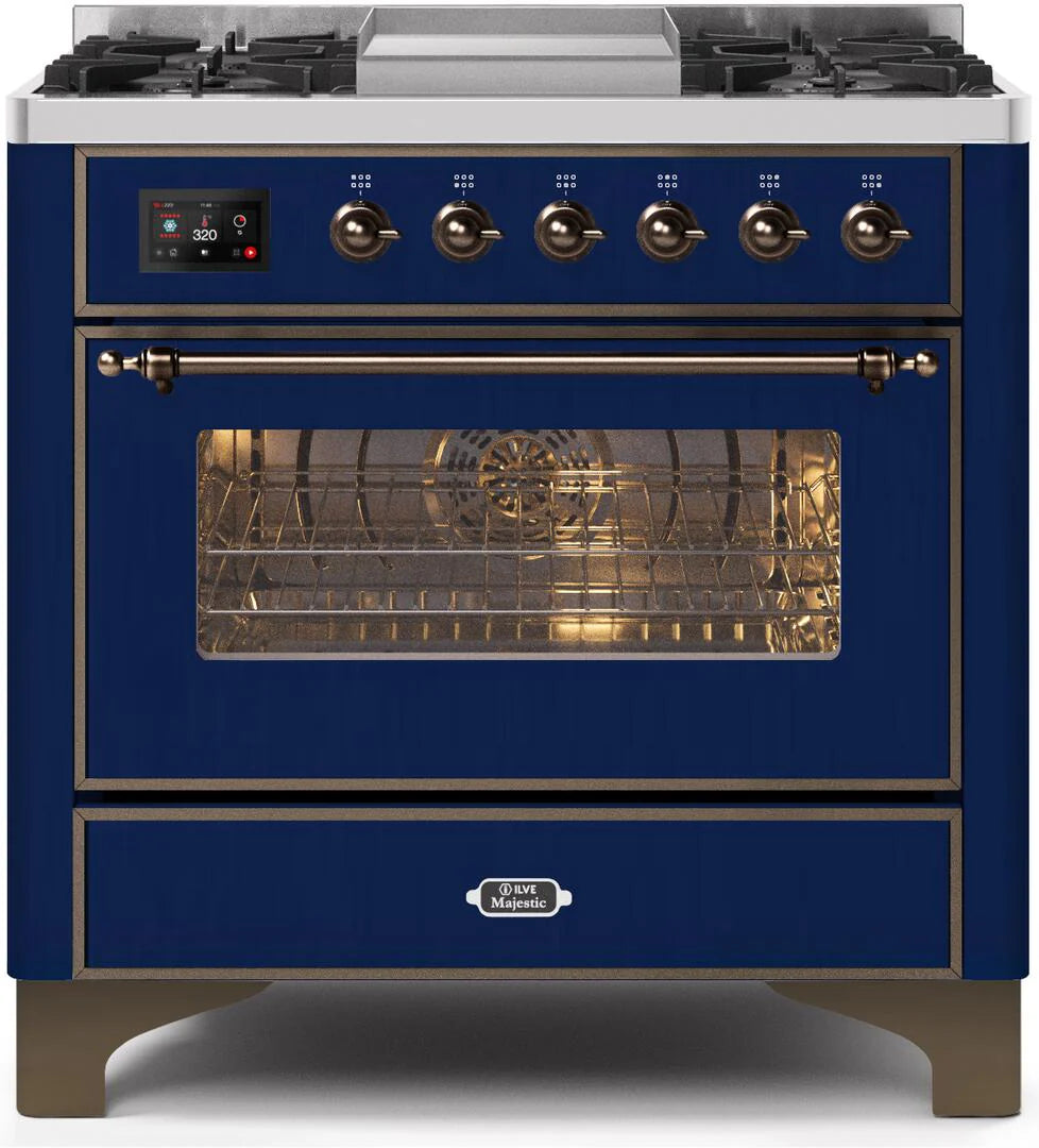 Blue Dual Fuel Propane Gas Range U540449