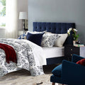 Twin Upholstered Performance Velvet Headboard in Midnight Blue B612