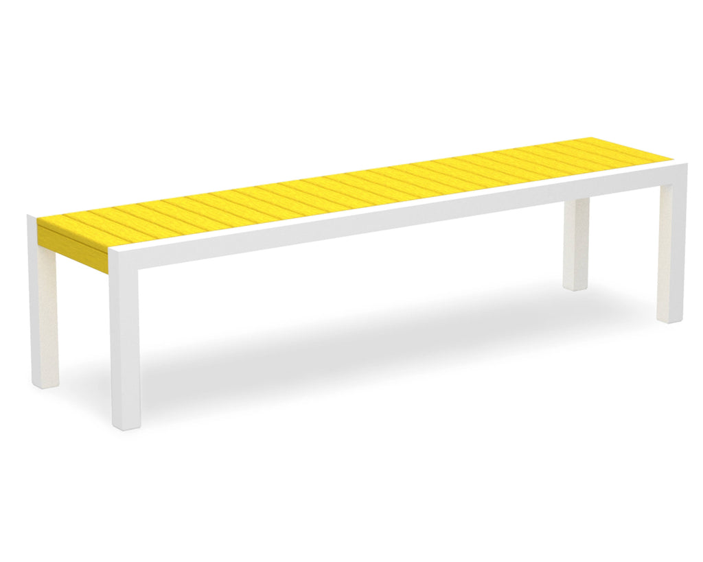 Satin White/Lemon Bench D13085
