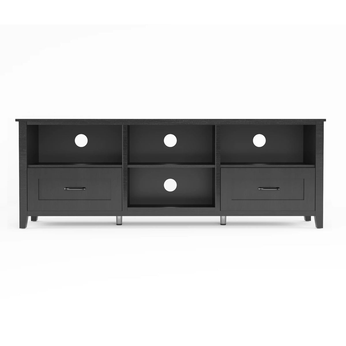 Black TV Stand with 2 Drawers and 4 Storage Compartments Z832