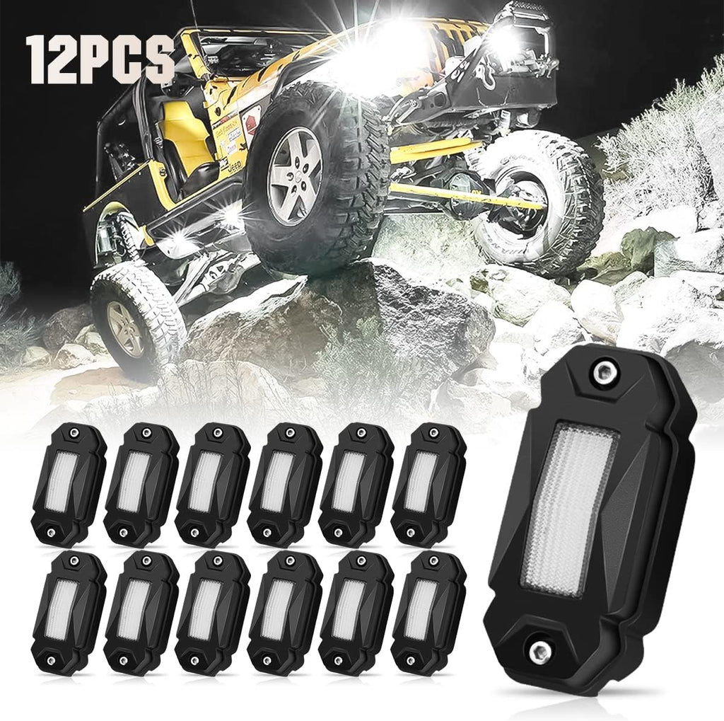 White LED Rock Lights 8PCS Pack of 2 L4947