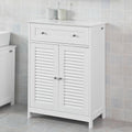 White Bathroom Vanity Set with Drawer and Double Shutter Door G638
