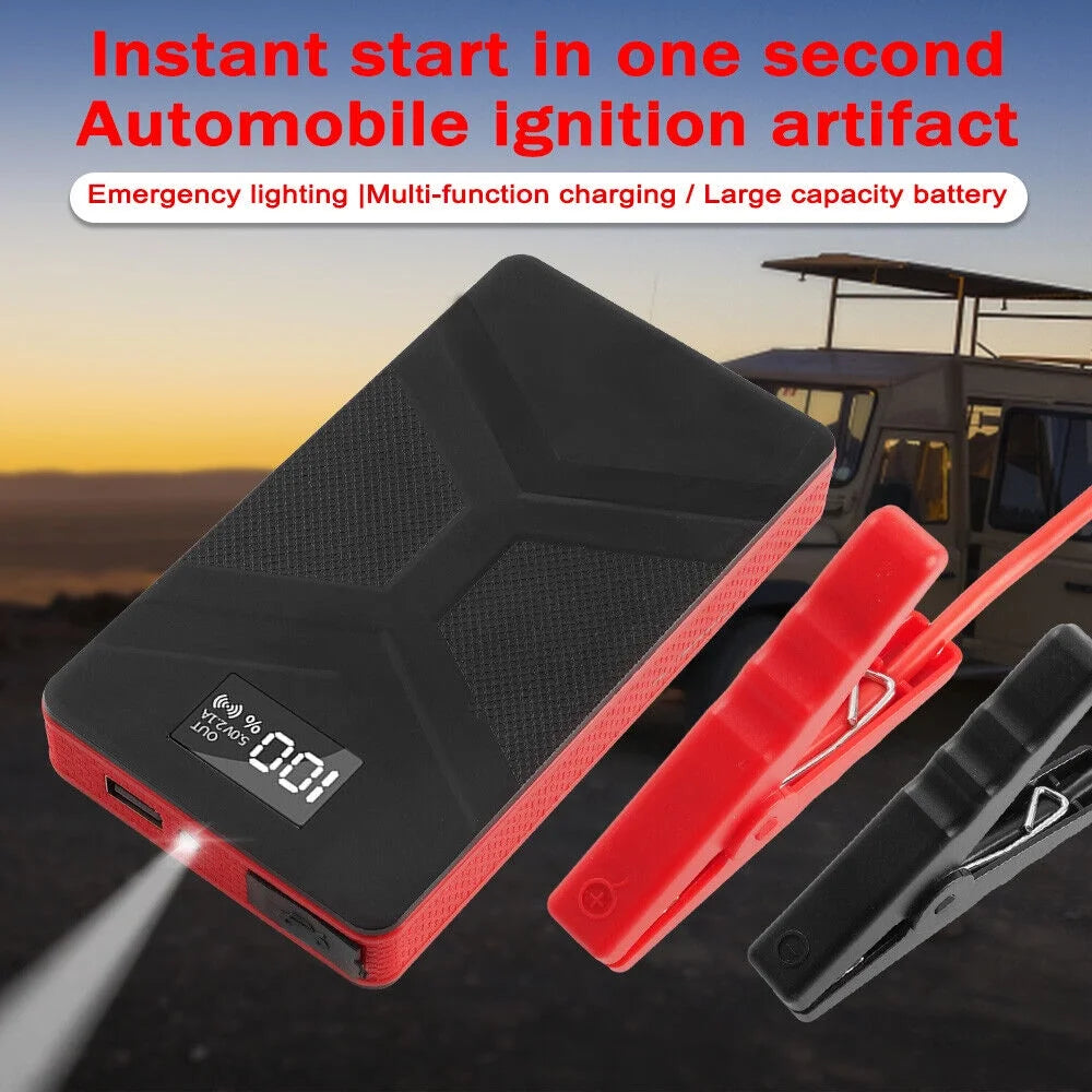 20000mAh Portable Car Jump Starter with LED Light Black Z49695