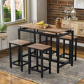 5 Piece Counter Height Dining Set Dark Brown M629