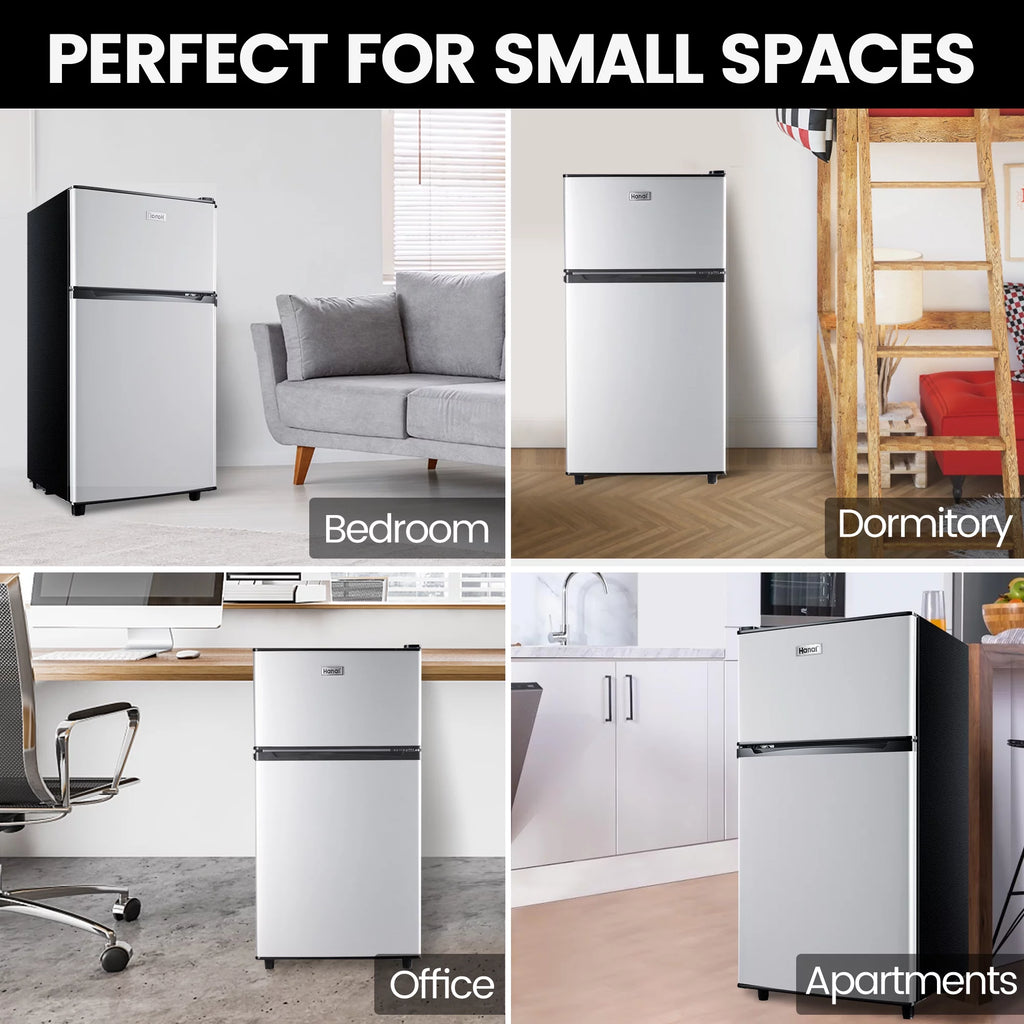 3.5 Cu ft Two Door Mini Fridge with Freezer X5980