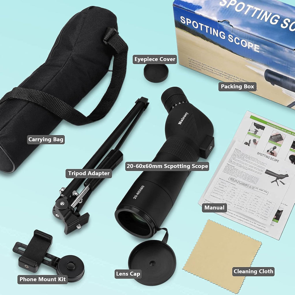 20-60x60mm Zoom Fogproof Spotting Scope with Tripod L995731