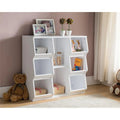 White 8 Shelf Wood Bookcase H892430