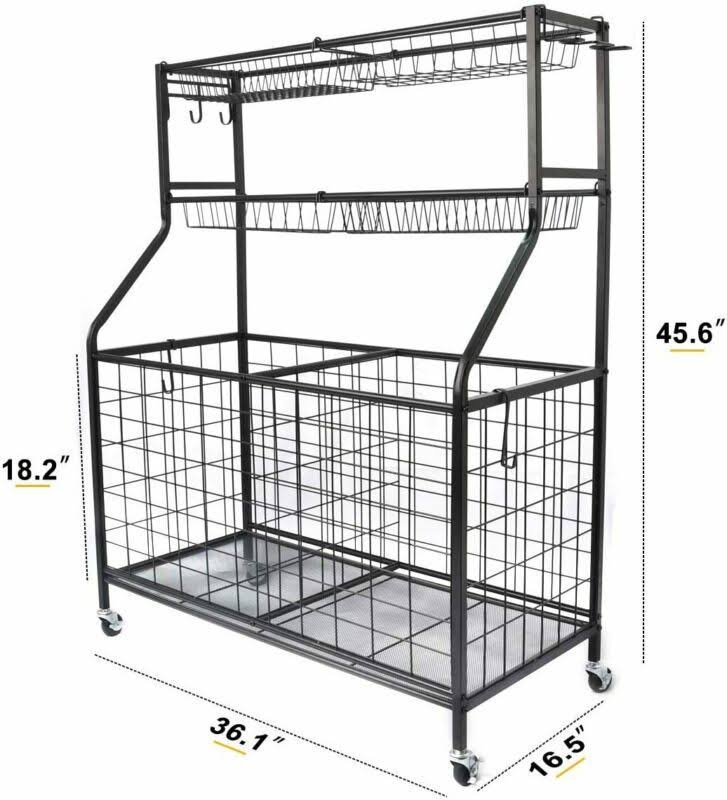 Sports Equipment Organizer Ball Storage Rack J947