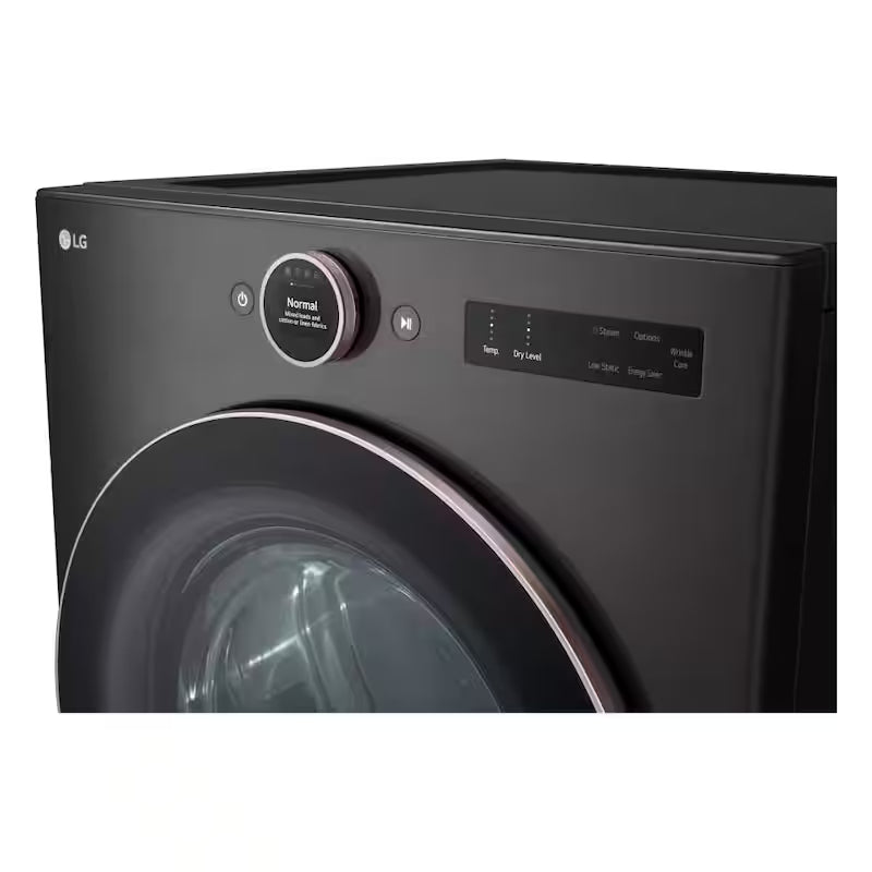 Black Steel Electric Dryer with TurboSteam G479