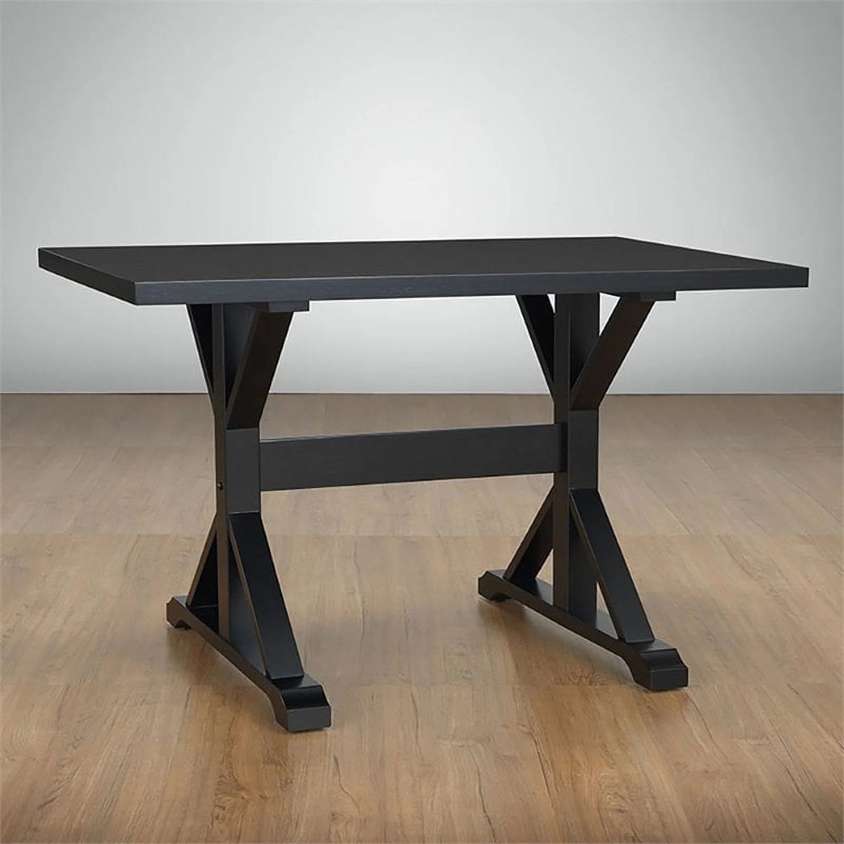 30 x 48 Trestle Table Antique Black S493