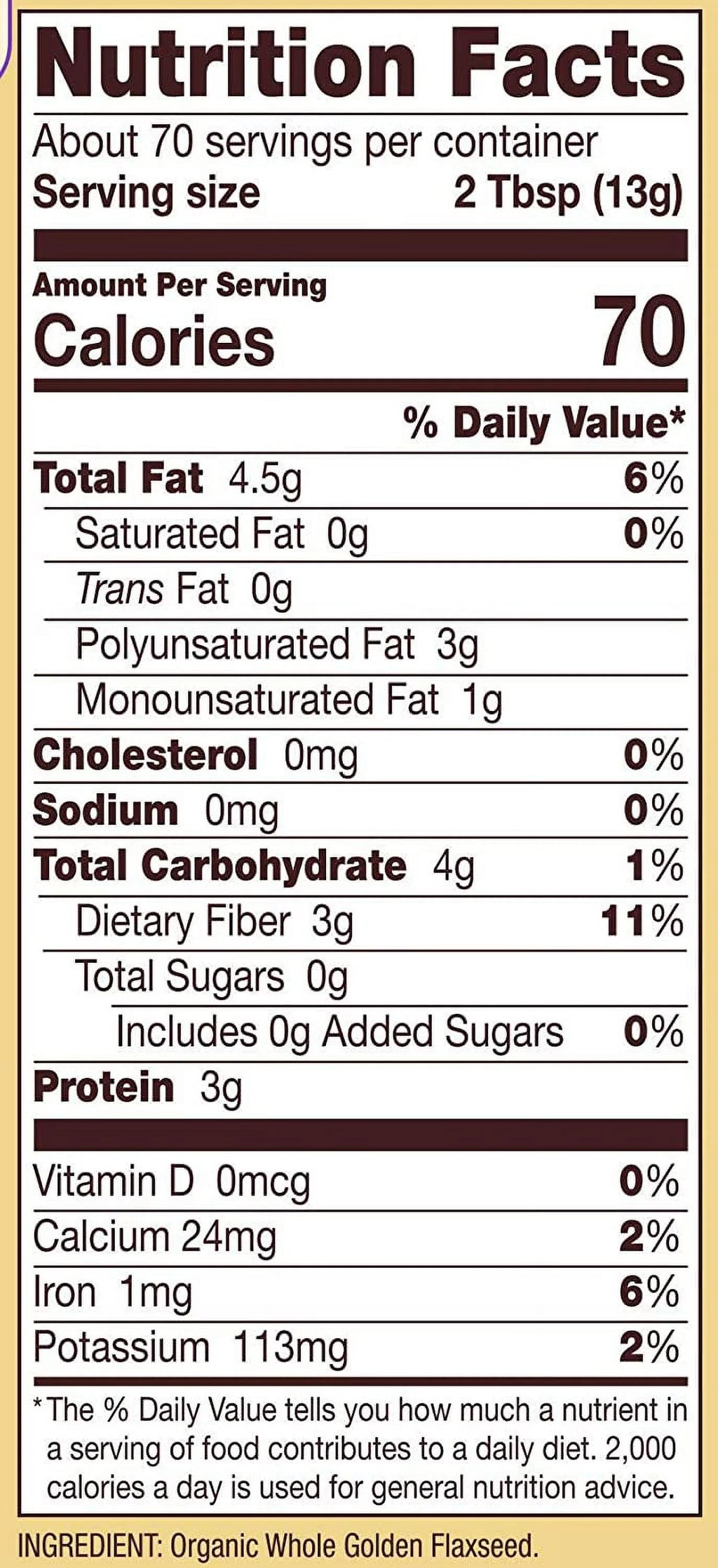Organic Golden Flaxseed Meal, 32 oz (Pack of 2) Q24344