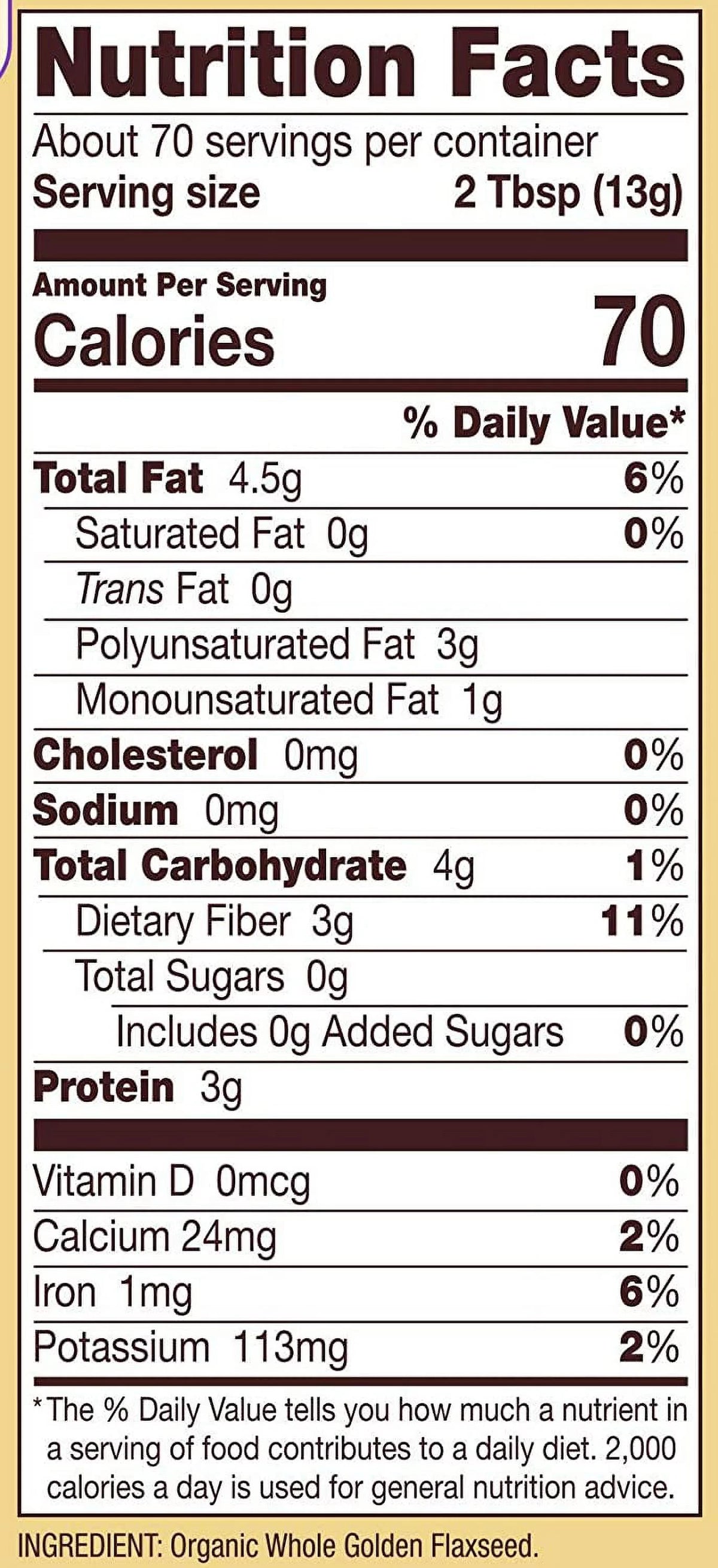 Organic Golden Flaxseed Meal, 32 oz (Pack of 2) Q24344