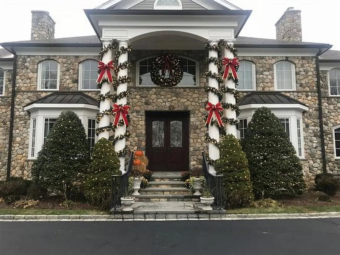 Pre-Lit Mixed Noble Garland with 100 Warm White Lights and Pinecones S11164
