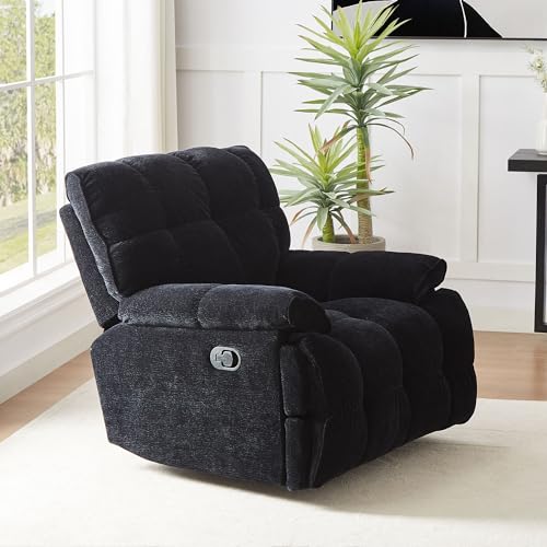 Cream White Oversized Velvet Rocker Recliner Chair J798844