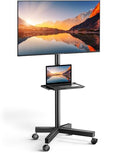Rolling TV Stand on Wheels for 23-60 Inch TVs, Height-Adjustable with Shelf, Max VESA 400x400mm A385959
