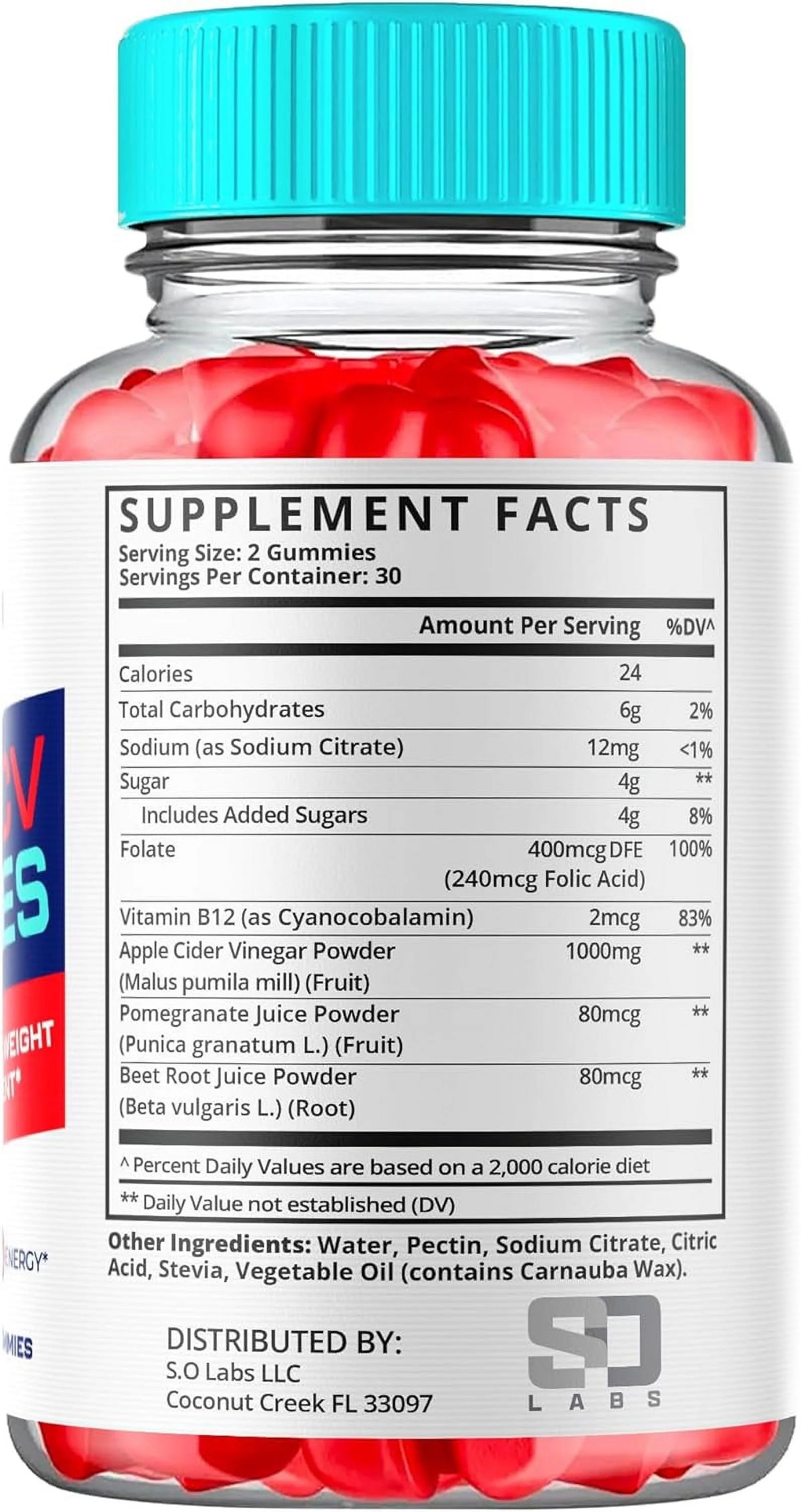 ACV Keto Gummies (60 Gummies) S67387