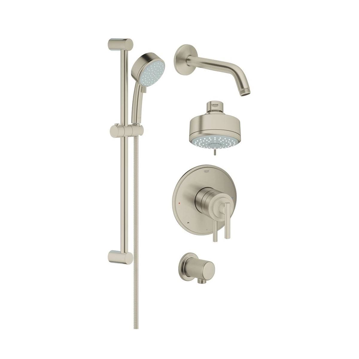Brushed Nickel Shower System Y624