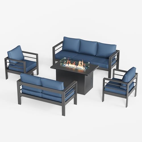 8 Piece Aluminum Patio Furniture Set with Olefin Cushion H292728