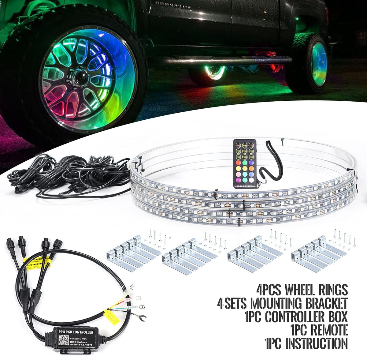 17inch Single Row Wheel Ring Light Kit -4PCS U323