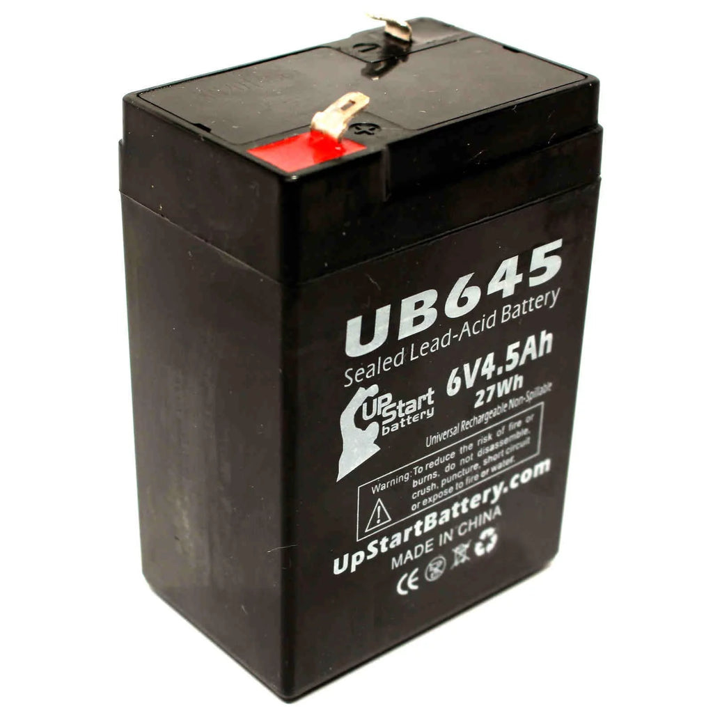 4x Pack 6V 4.5Ah Sealed Lead Acid Battery with F1 to F2 Terminal Adapters W861
