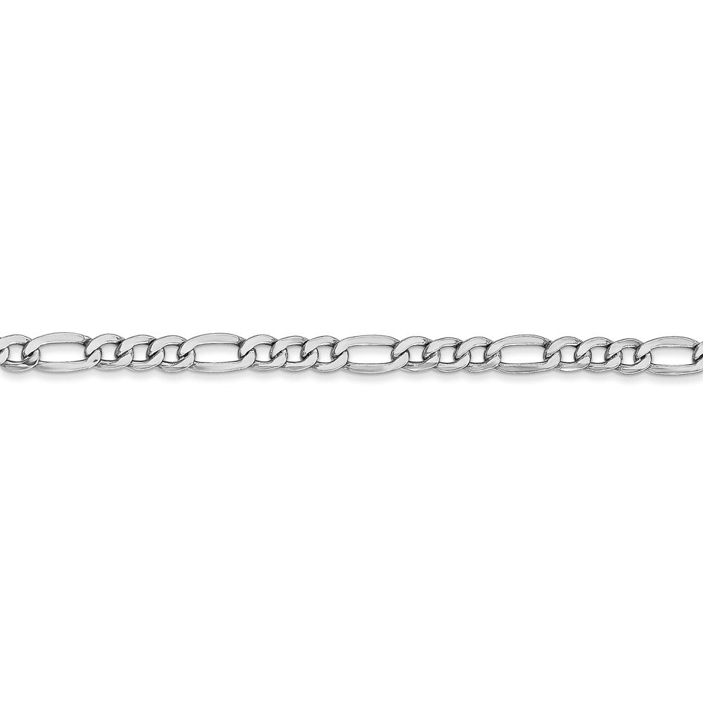 14kt White Gold Figaro Chain 24 inch Lobster Clasp D76412