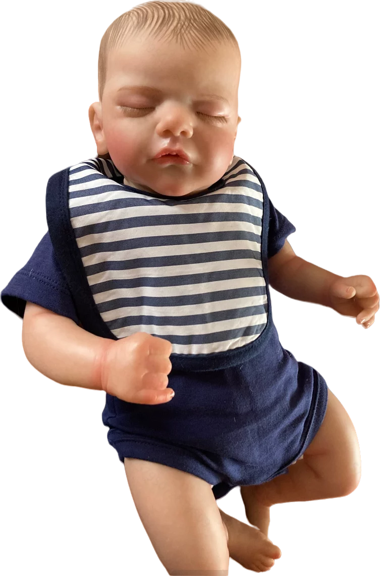 19 inch Soft Vinyl Sleeping Boy Doll with Cloth Body P2621
