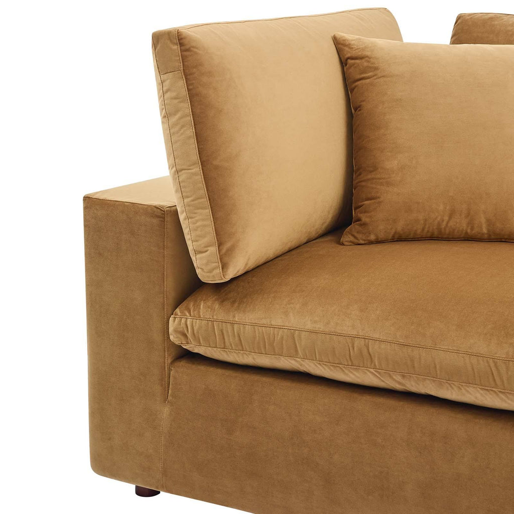 Green Performance Velvet Corner Chair T412