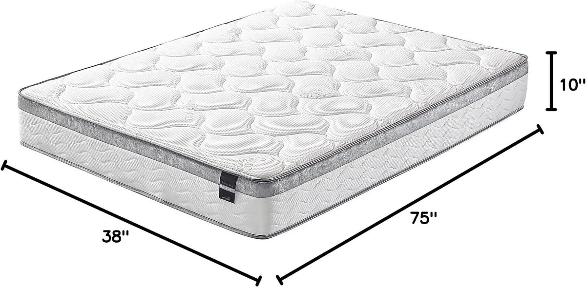 Twin Size 10 Inch Memory Foam Spring Hybrid Mattress W98267