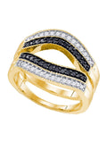 10kt Yellow Gold Wrap Ring Guard Enhancer 1/2 Cttw N882695