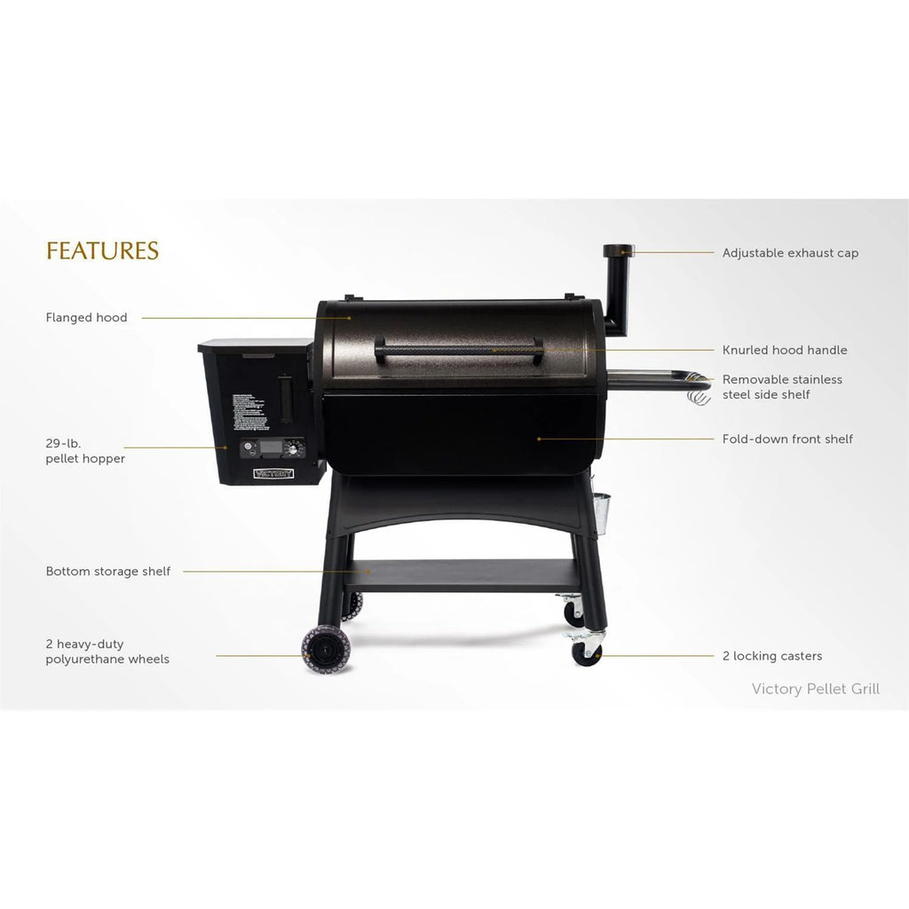 35-Inch Wood Pellet Grill with Front Shelf I85446