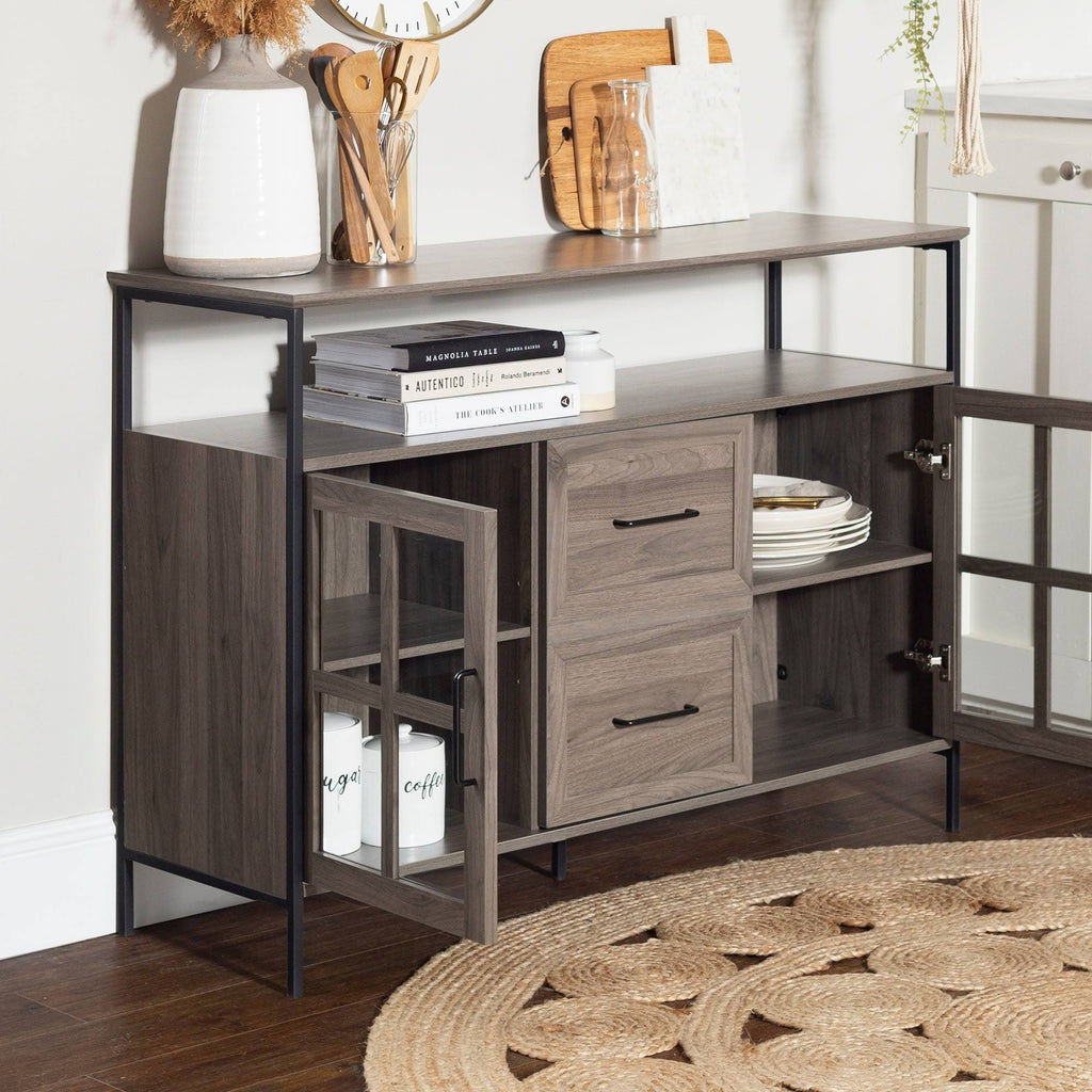 48-Inch Industrial 3-Door Buffet Y15009
