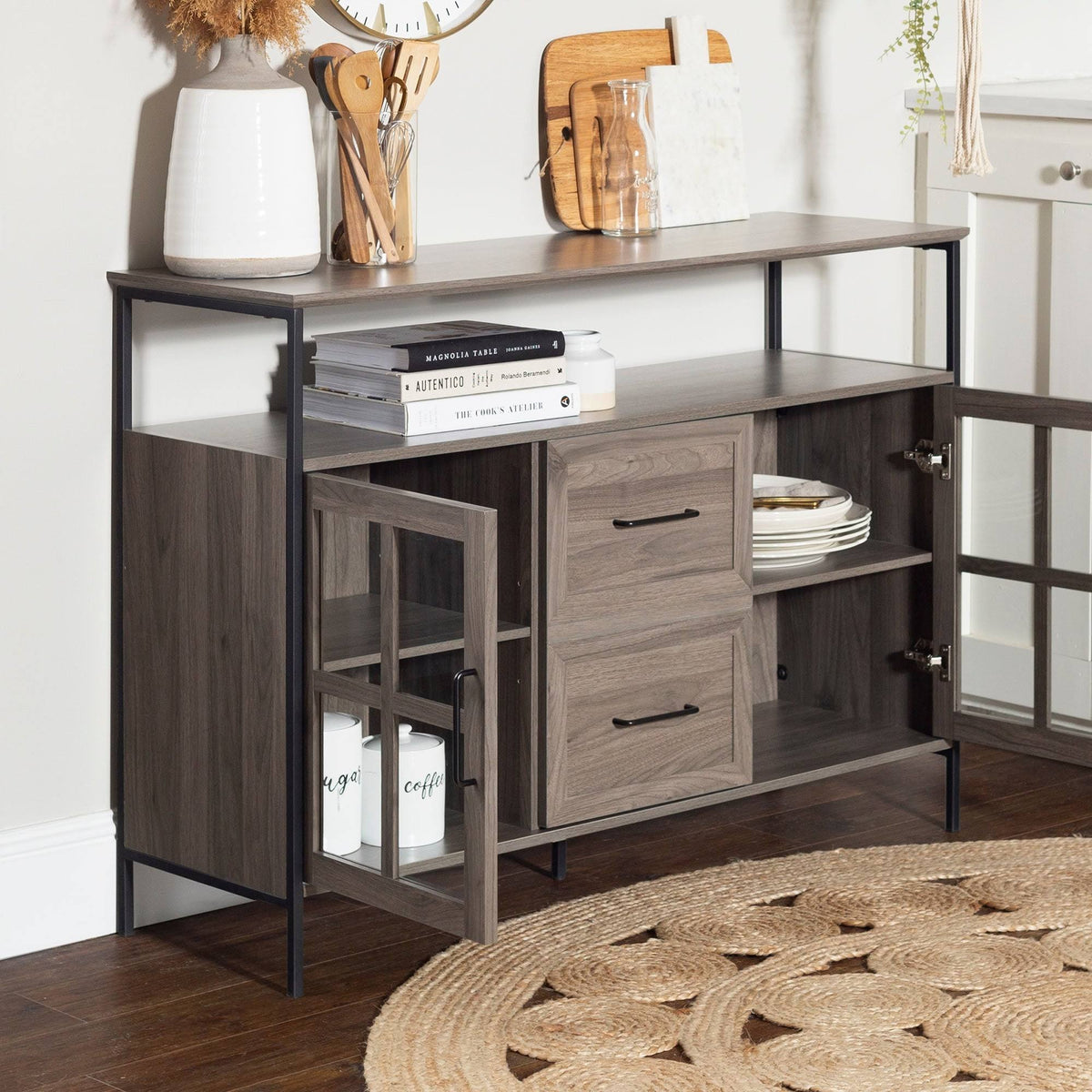 48-Inch Industrial 3-Door Buffet Y15009
