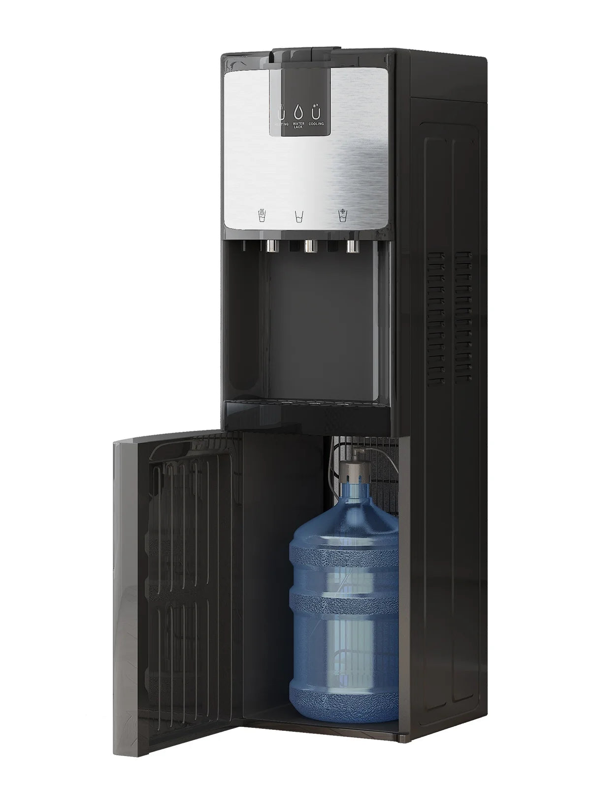 Bottom Loading Water Dispenser, Hot/Cold/Room Temperature, 3 or 5 Gallon, Black S624607