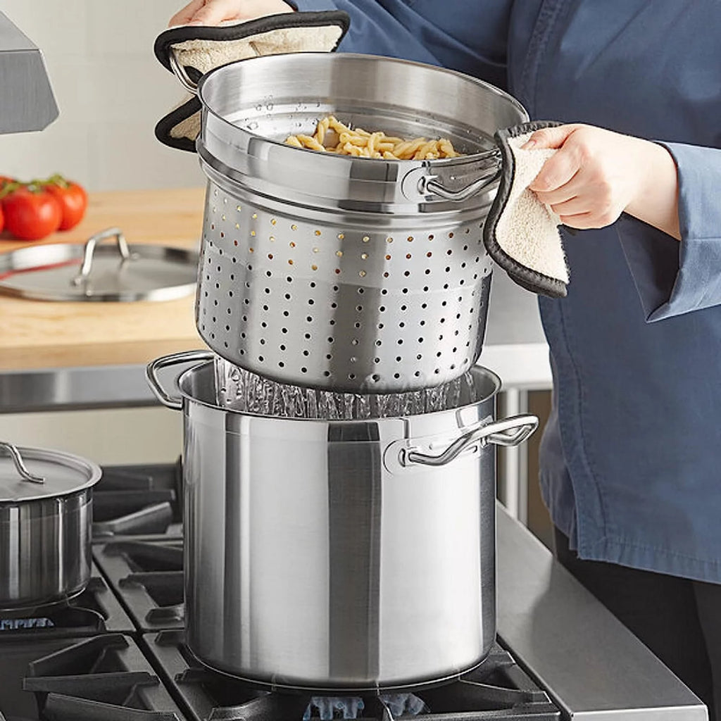3 Piece 12 qt. Aluminum Pasta Cooker E274