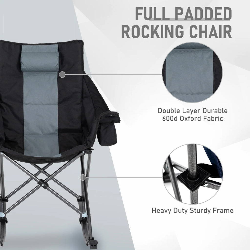 Folding Rocking Camping Chair with Carry Bag H4118