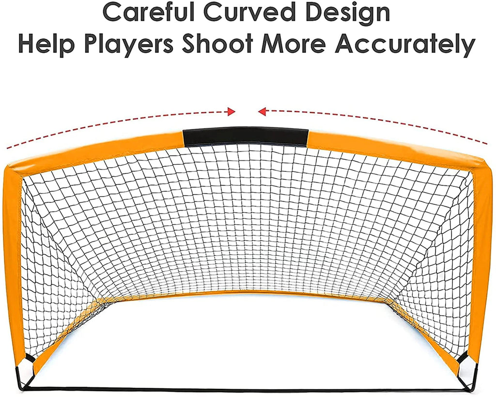 6'x4' Set of 2 Foldable Soccer Goals G9930