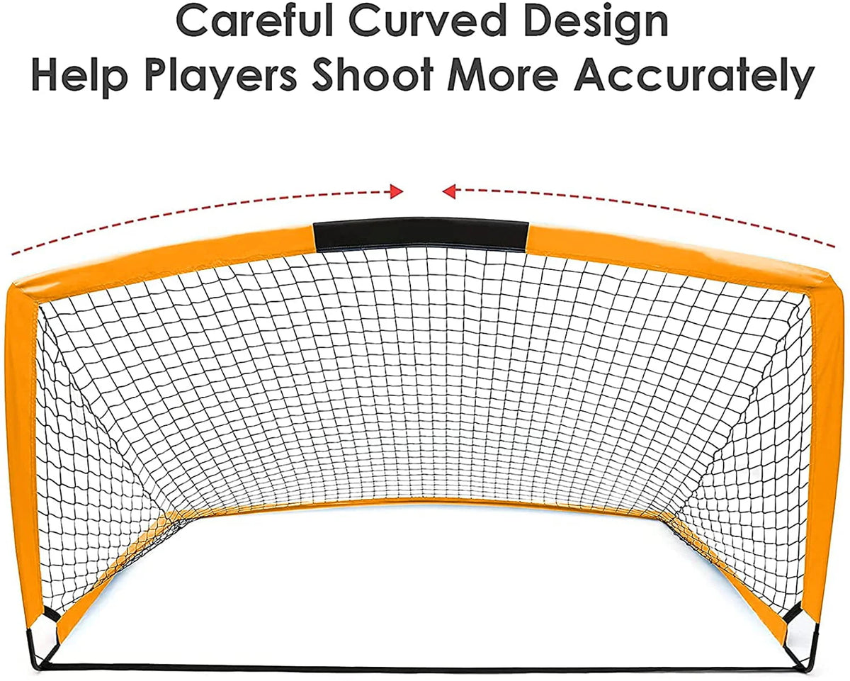 6'x4' Set of 2 Foldable Soccer Goals G9930