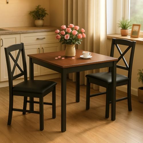 Mid-Century Modern 3-Piece Dining Table Set with 2 Chairs E83099