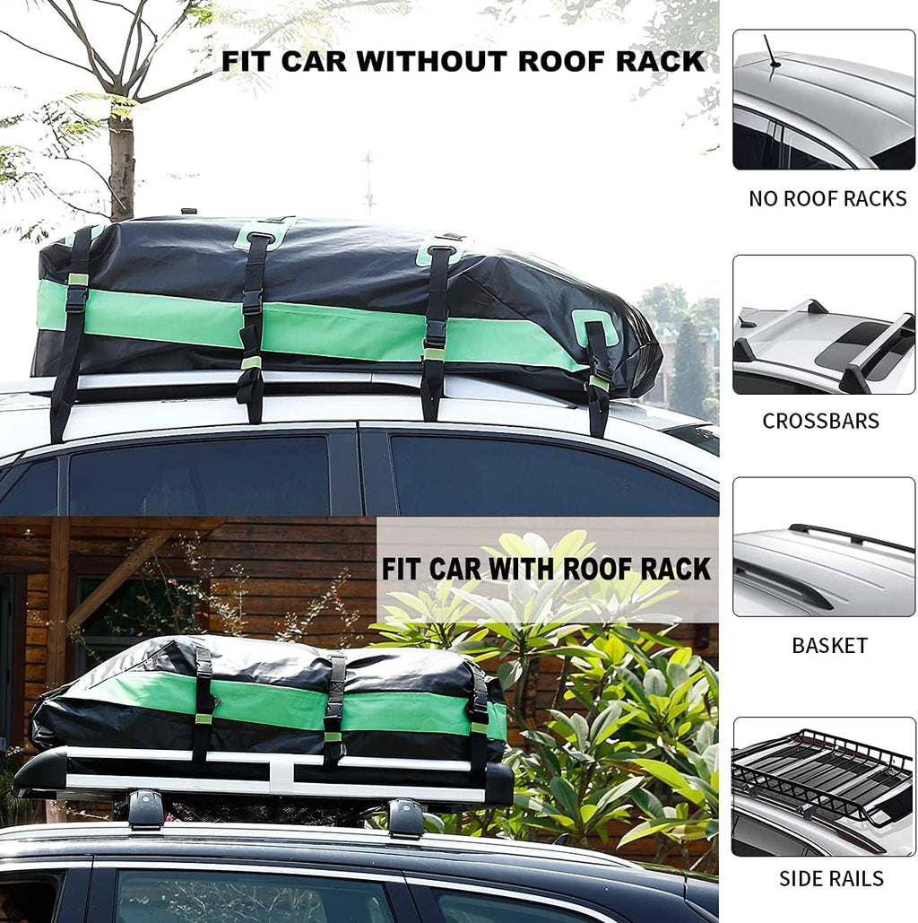100% Waterproof 15 Cubic Ft Rooftop Cargo Carrier Bag E719