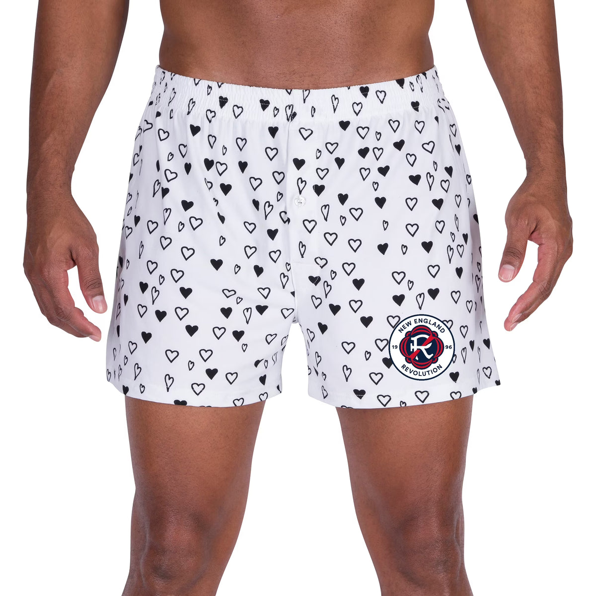 Men's White Knit Boxers O8169
