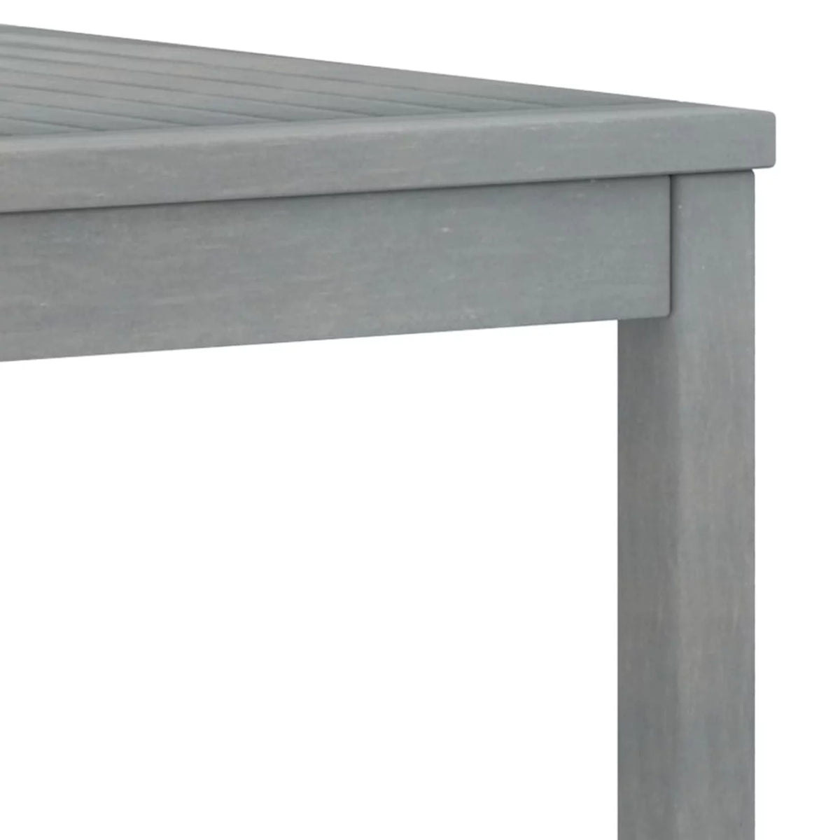 Gray Wooden Coffee Table with Slatted Tabletop D34433