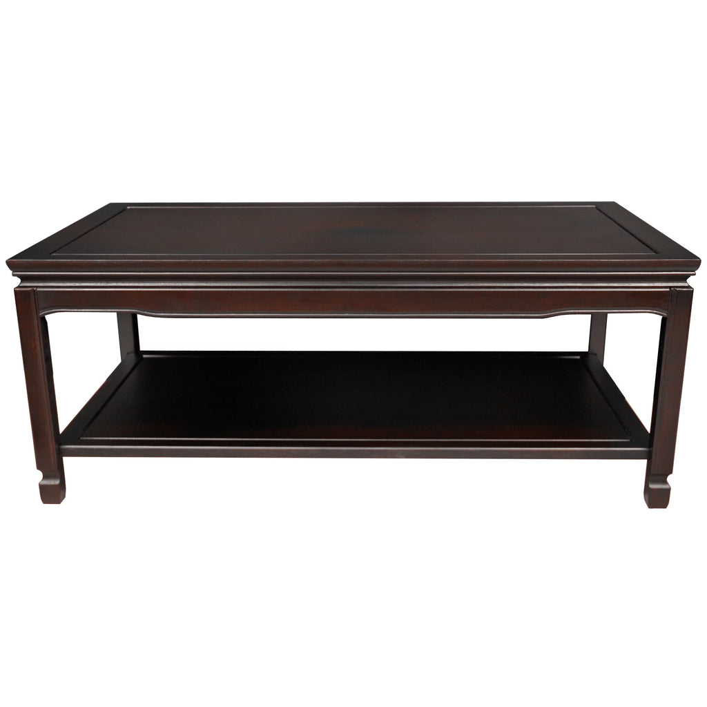41" Rosewood Rectangle Coffee Table with Shelf K507765