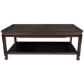 41" Rosewood Rectangle Coffee Table with Shelf K507765