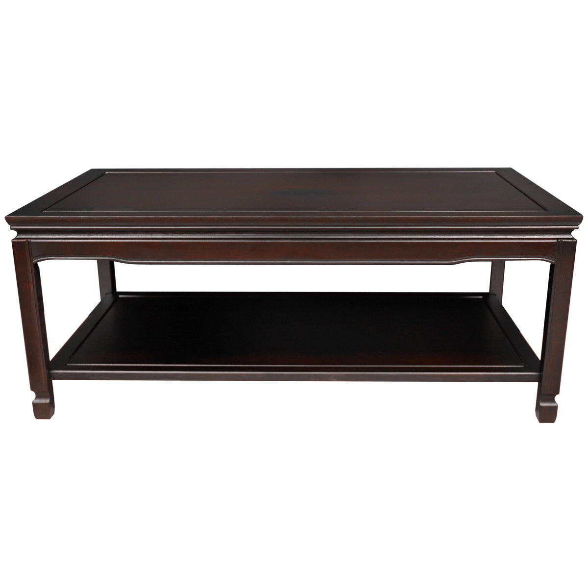41" Rosewood Rectangle Coffee Table with Shelf K507765
