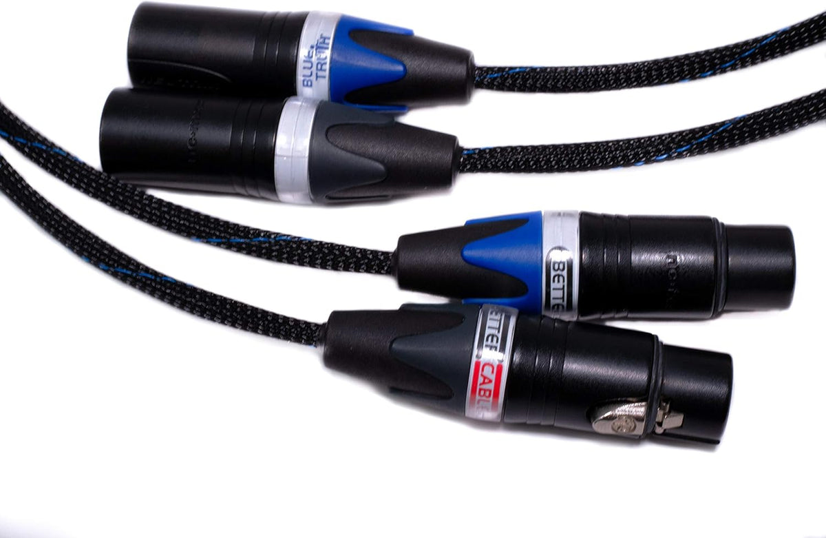 Blue XLR Cables Stereo Pair 3 Feet E700970