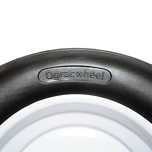 14.5" Flat Free Tire for Wheelbarrow, 5/8" Bearing with Extra 3/4" Bearing O449