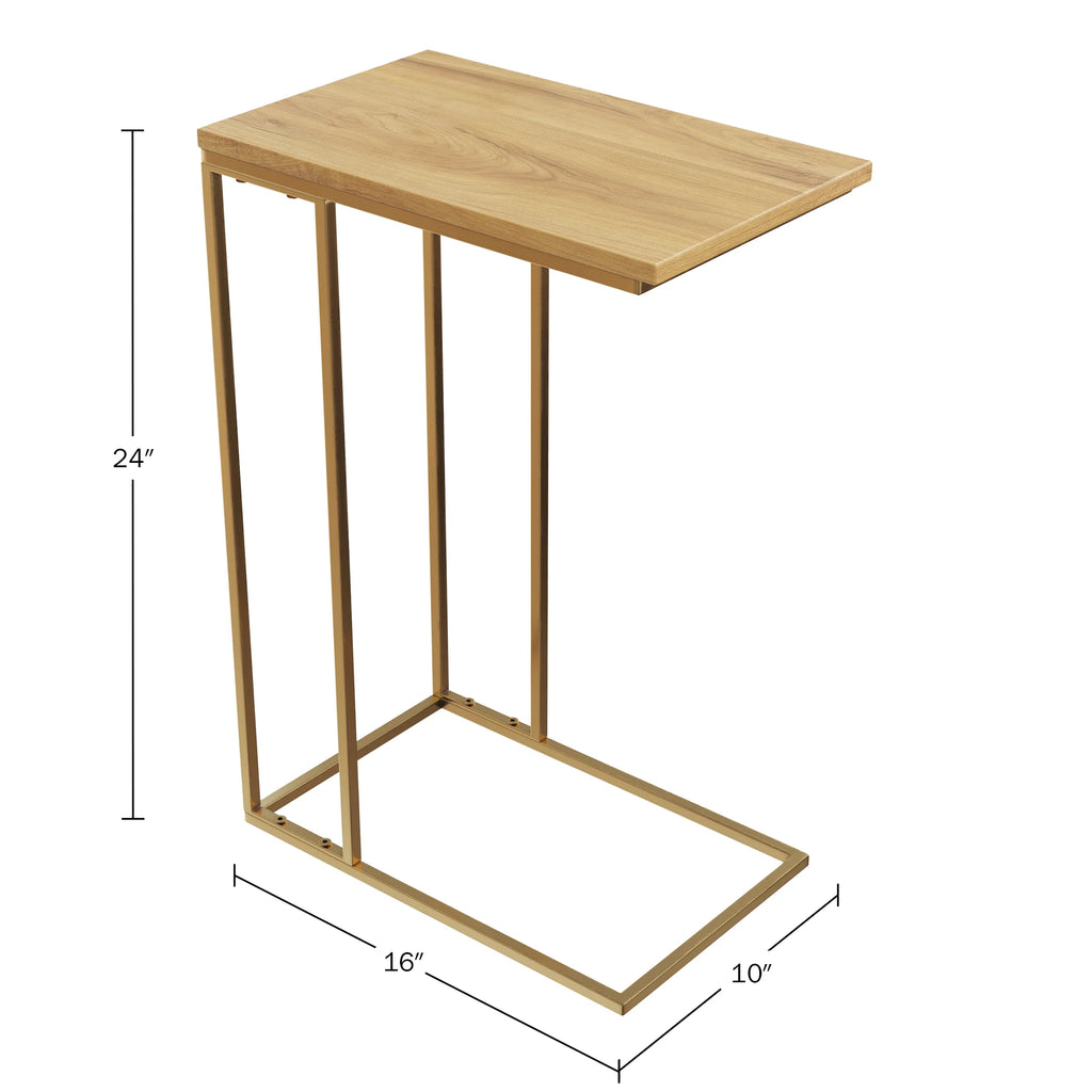 C-Shaped Mango Wood End Table C61626