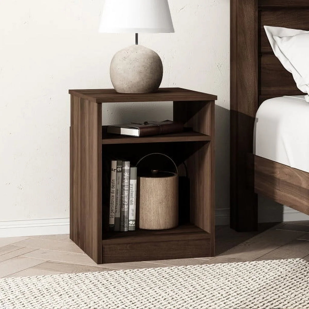 Dark Walnut Open Shelf Nightstand E588