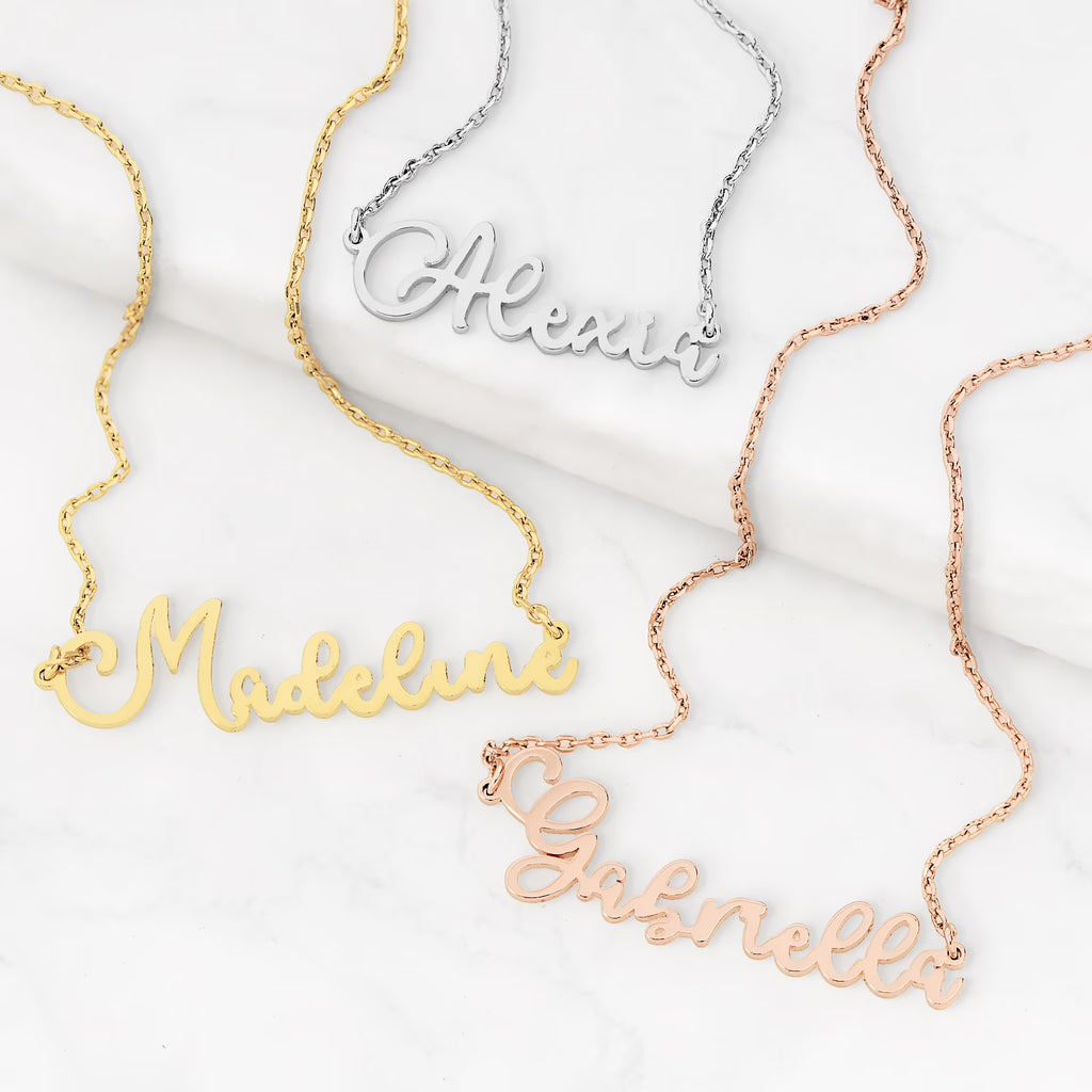 Sterling Silver Script Name Necklace Z137631